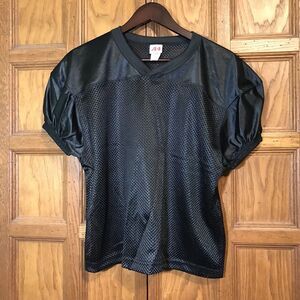 A4 Football Practice Jerseys Black Mesh Youth size L/XL Elastic Arm Short Sleeve